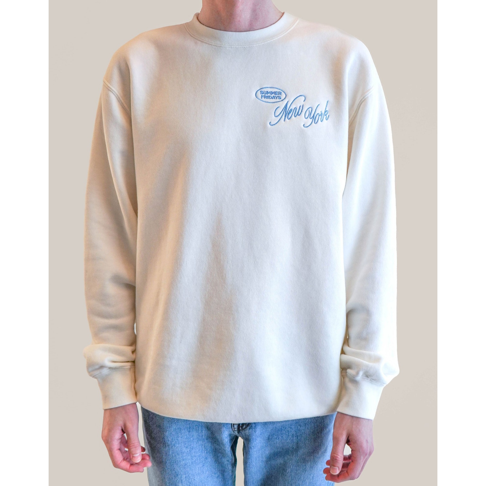 New York Crewneck in Cream