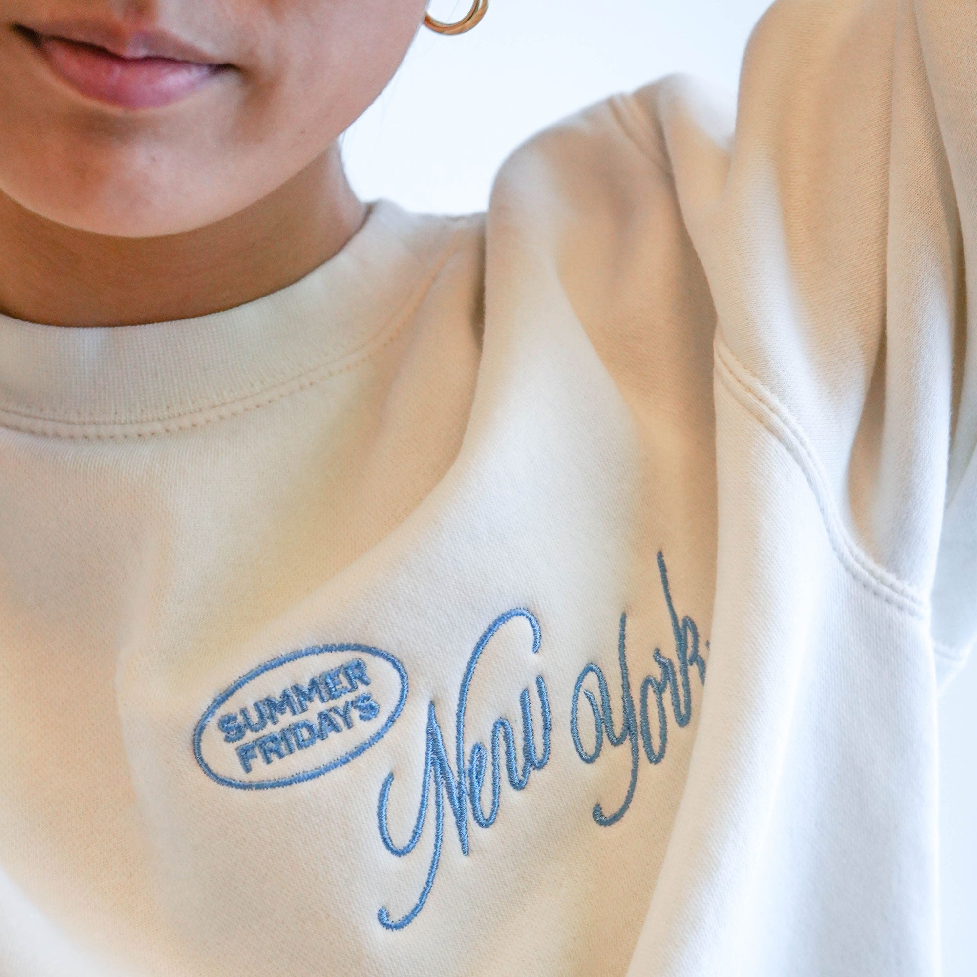 New York Crewneck in Cream - Image 2