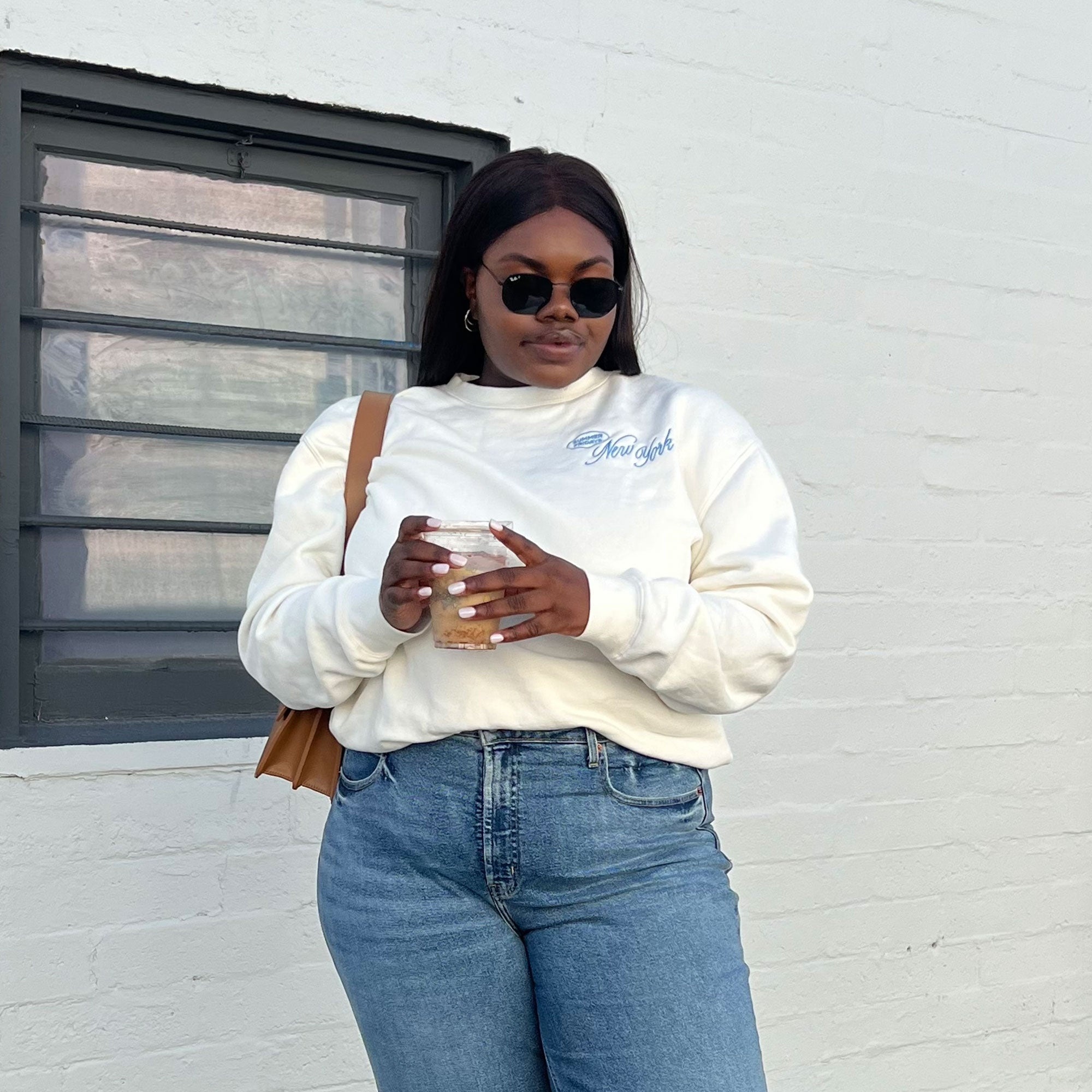 New York Crewneck in Cream - Image 4